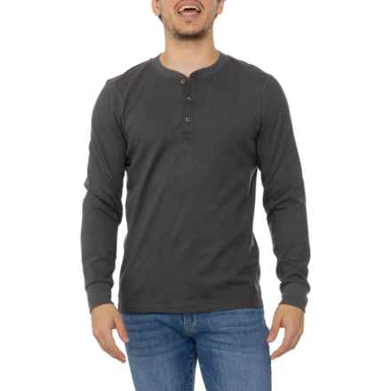 Avalanche Mini Cord Outdoor Henley Shirt - Long Sleeve in Black