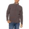 Avalanche Mini Corduroy Textured Sweater - Zip Neck in Brown Charcoal Heather