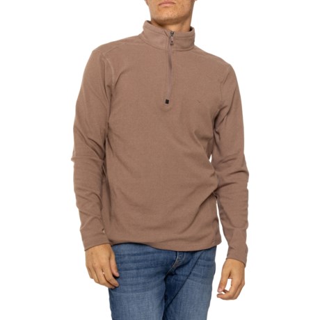 Avalanche Mini Corduroy Textured Sweater - Zip Neck in Coco Heather