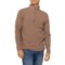 Avalanche Mini Corduroy Textured Sweater - Zip Neck in Coco Heather