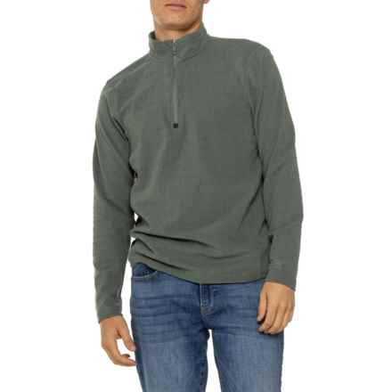 Avalanche Mini Corduroy Textured Sweater - Zip Neck in Evergreen Heather