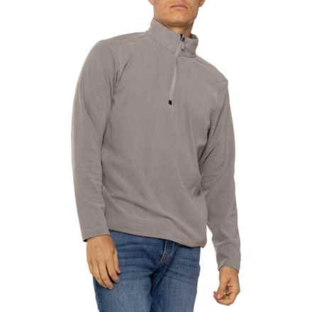 Avalanche Mini Corduroy Textured Sweater - Zip Neck in Heather Grey