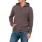 Avalanche Mini Ribbed Outdoor Hoodie - Zip Neck in Brown Charcoal Heather