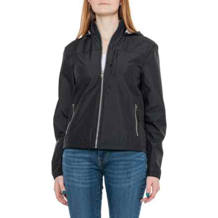 Avalanche Peyton Grid Fleece-Lined Rain Jacket - Insulated in Black