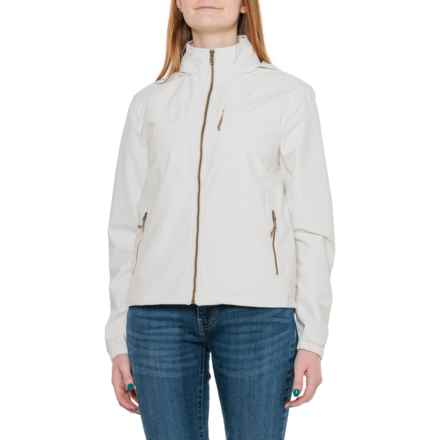 Avalanche Peyton Grid Fleece-Lined Rain Jacket - Insulated in Gardenia