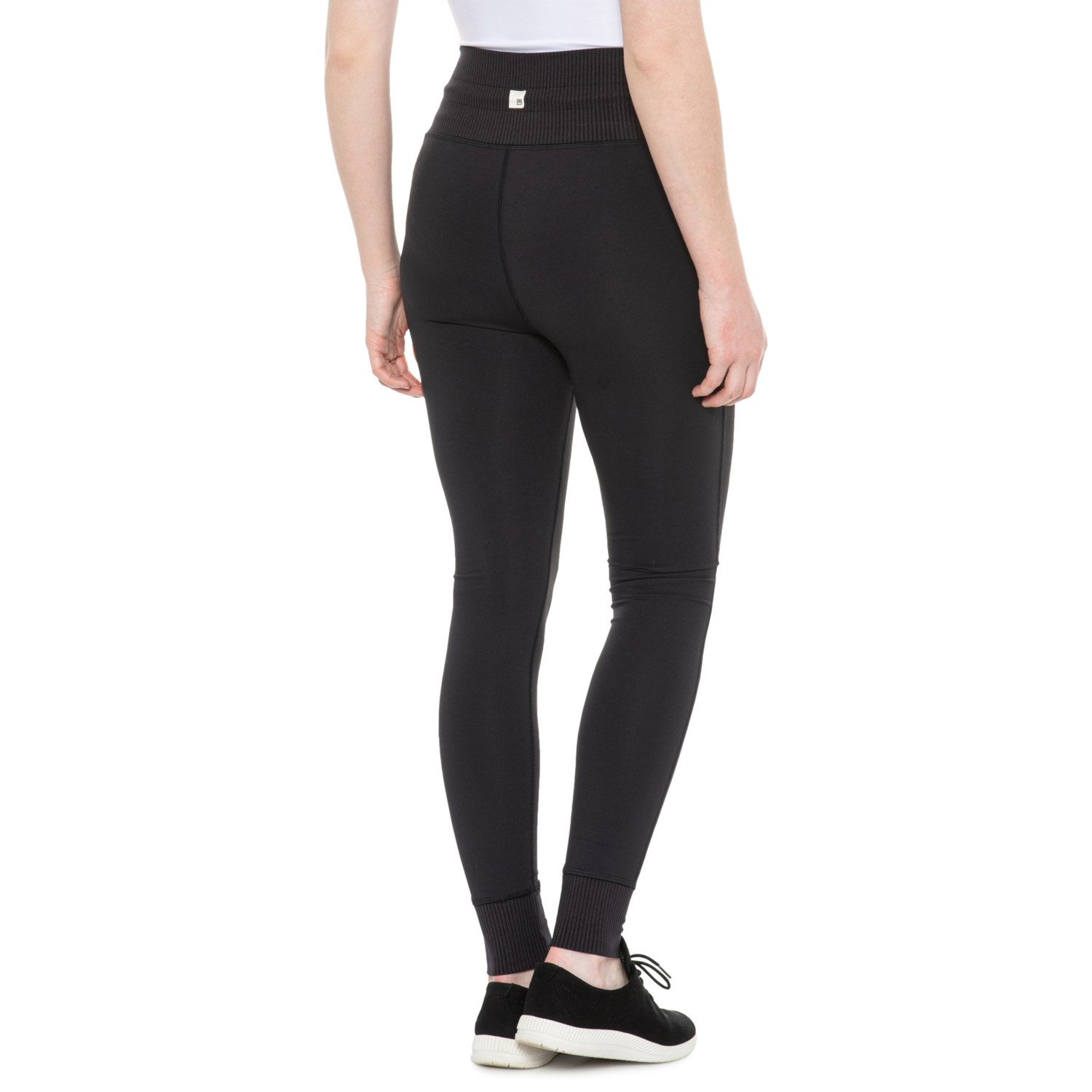 Avalanche Soft Peached Ribbed Waist Leggings (For Women)