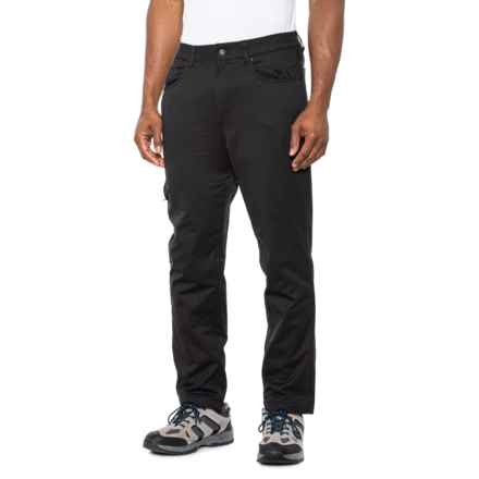 Avalanche Stretch-Woven Fleece-Lined Pants in Black
