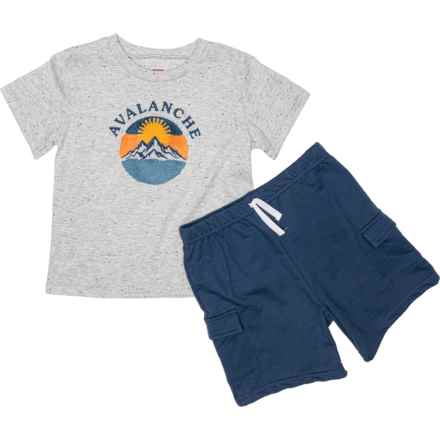 Avalanche Toddler Boys T-Shirt and Shorts Set - Short Sleeve in Multi