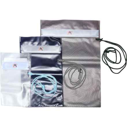 Avalanche Water-Resistant Dry Bag Set - 3-Pack in Grey/Blue Multi