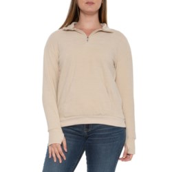 Avalanche Zip Neck Shirt - Long Sleeve in Sand Heather