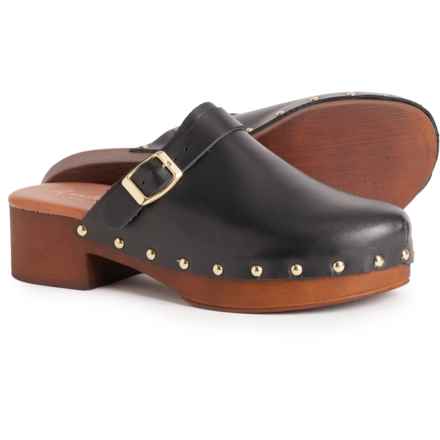 Avellini Made in Italy Studded Clogs - Leather (For Women) in Black