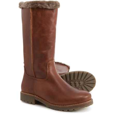 Avellini Made in Portugal High Shaft Shearling Lined Boots - Leather (For Women) in Brown