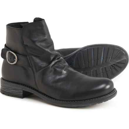 Avellini Made in Portugal Ruched Boots - Leather (For Women) in Black