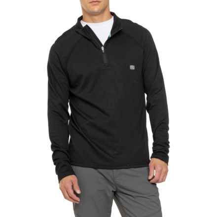 Avid Outdoor Waterway Shirt - UPF 30, Zip Neck, Long Sleeve in Black