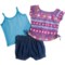 7363F_2 Baby Togs Tank, T-Shirt and Shorts Set - 3-Piece (For Infant Girls)