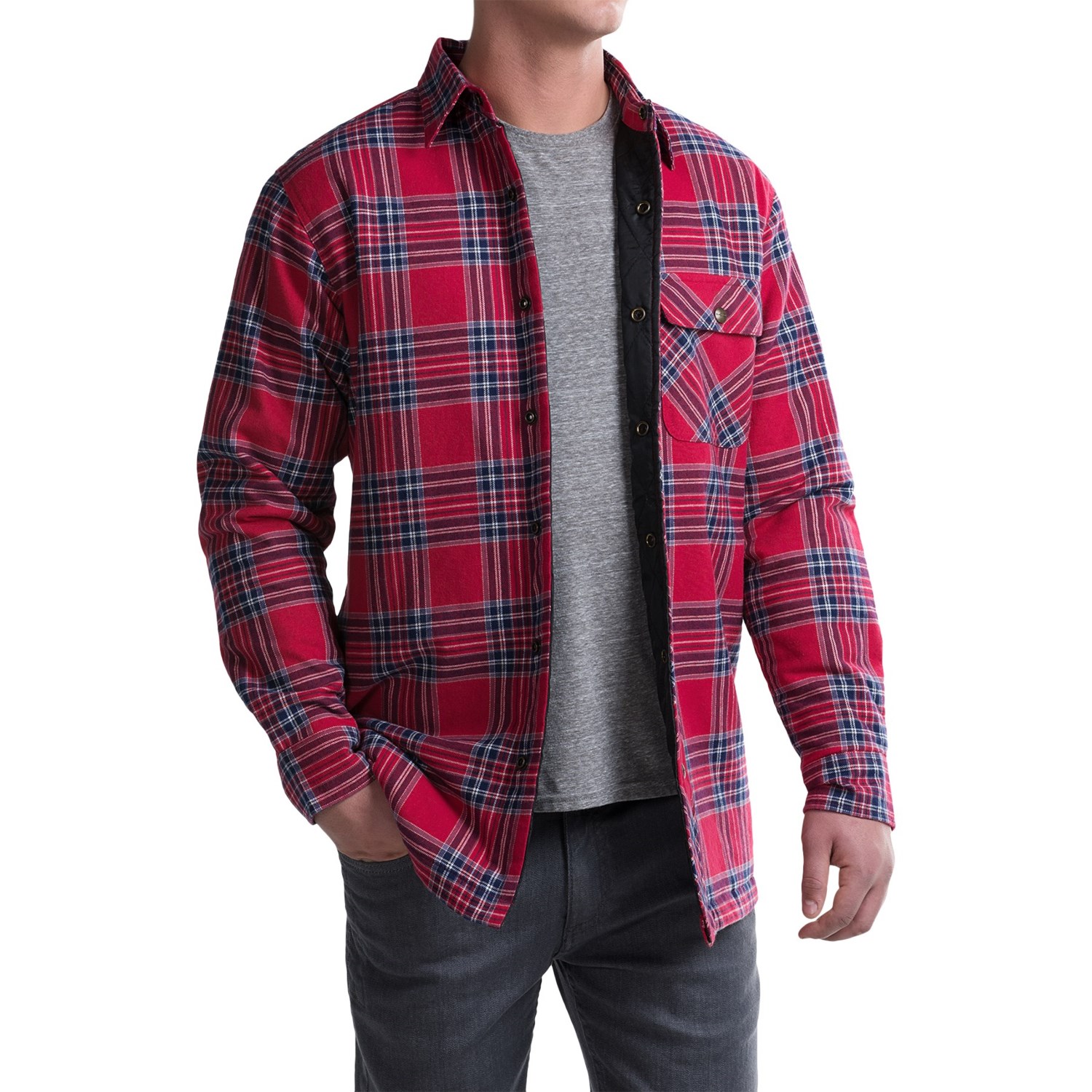 Backpacker Quilted Flannel Shirt Jacket (For Men) - Save 33%