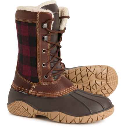 Baffin Jasper Pac Boots - Waterproof, Leather (For Women) in Red/ Black Palid