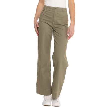 Bagatelle Clean Front Wide-Leg Jeans in Dried Sage