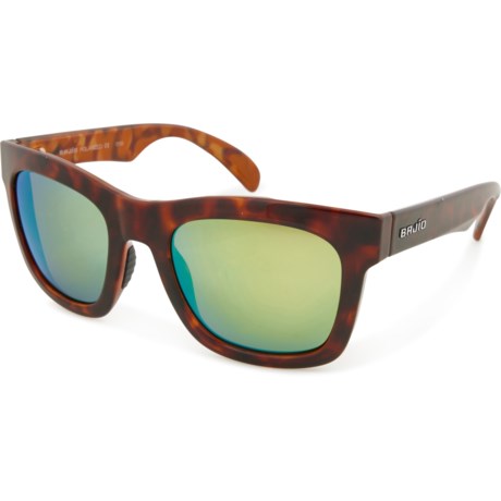 Bajio Cometa Sunglasses - Polarized in Green Mirror/Brown Tortoise Gloss