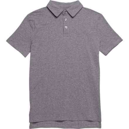 Balance Big Boys Active Golf Polo Shirt - Short Sleeve in Heather Grey