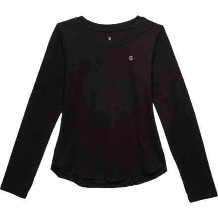 Balance Big Girls High-Low Hem Shirt - Long Sleeve in Black