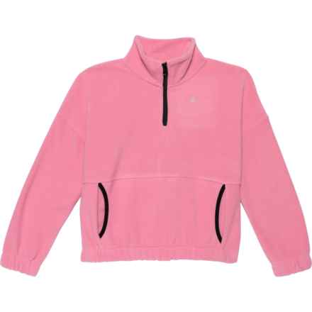Balance Collection Big Girls Knit Microfleece Shirt - Zip Neck in Cshrs