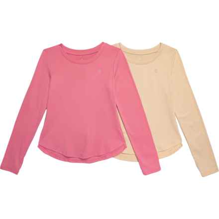 Balance Collection Big Girls Long Sleeve Shirt Set - 2-Pack in Cashmere Rose/Cement