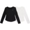 Balance Collection Big Girls Long Sleeve Shirt Set - 2-Pack in White/Black