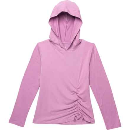 Balance Collection Big Girls Side-Ruched Hoodie in Smoky Grape