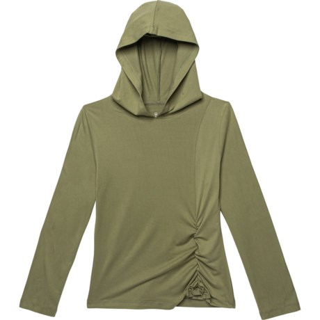 Balance Collection Side-Ruched Big Girls Hoodie (Size:S/M in Sage)