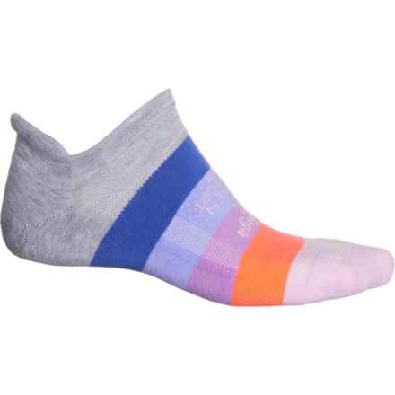 Large - Run Hidden Comfort No-Show Liner Socks - Below the Ankle (For Men) in Midgrey/Swift Violet