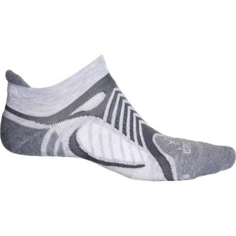 Balega Small - Run Ultralight No-Show Liner Socks - Below the Ankle (For Men) in Grey/White