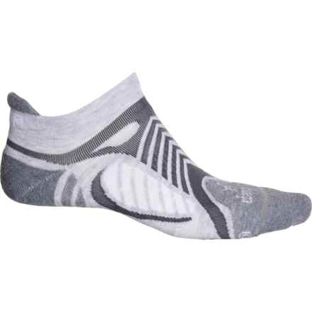 Small - Run Ultralight No-Show Liner Socks - Below the Ankle (For Men) in Grey/White