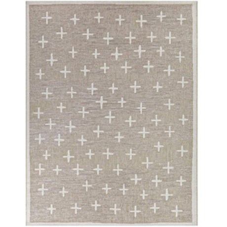 BALTA Matthias Cross Indoor-Outdoor Area Rug - 5x7’, Beige in Beige