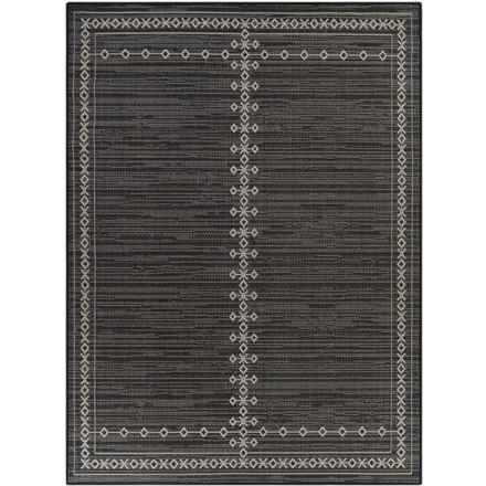 BALTA Moroccan Pattern Indoor-Outdoor Area Rug - 5’3”x7’, Black in Black