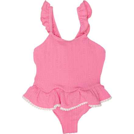 Banana Boat Infant and Toddler Girls Textured Knit One-Piece Swimsuit in Pink
