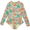 Banana Boat Little And Big Girls One-Piece Paddle Suit - UPF 50+, Long Sleeve in Yellow Pear