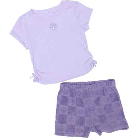 Banana Boat Toddler Girls Seashell T-Shirt and Shorts Set - Short Sleeve in Purple