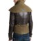8697T_5 Barbour Ashford Crop Jacket - Leather and Waxed Cotton (For Women)