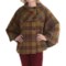 8705R_2 Barbour Bathans Hooded Cape - Wool Tweed, Double Breasted (For Women)