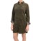 8671W_2 Barbour Capital Cotton Corduroy Shirt Dress - Long Sleeve (For Women)