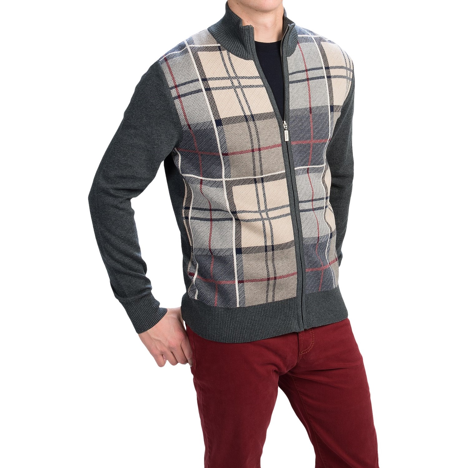 Barbour Downfield Zip Cardigan Sweater (For Men) - Save 68%