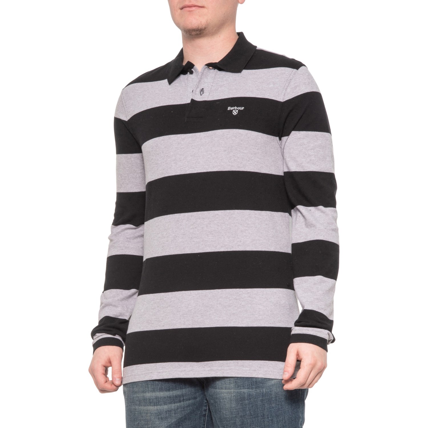 mens barbour long sleeve polo