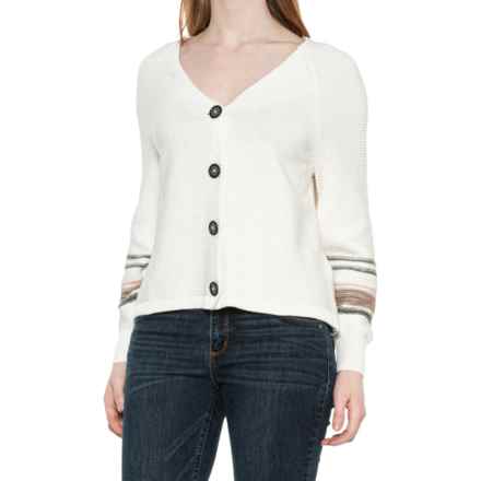 Barbour Seaholly Cardigan Sweater in Cloud