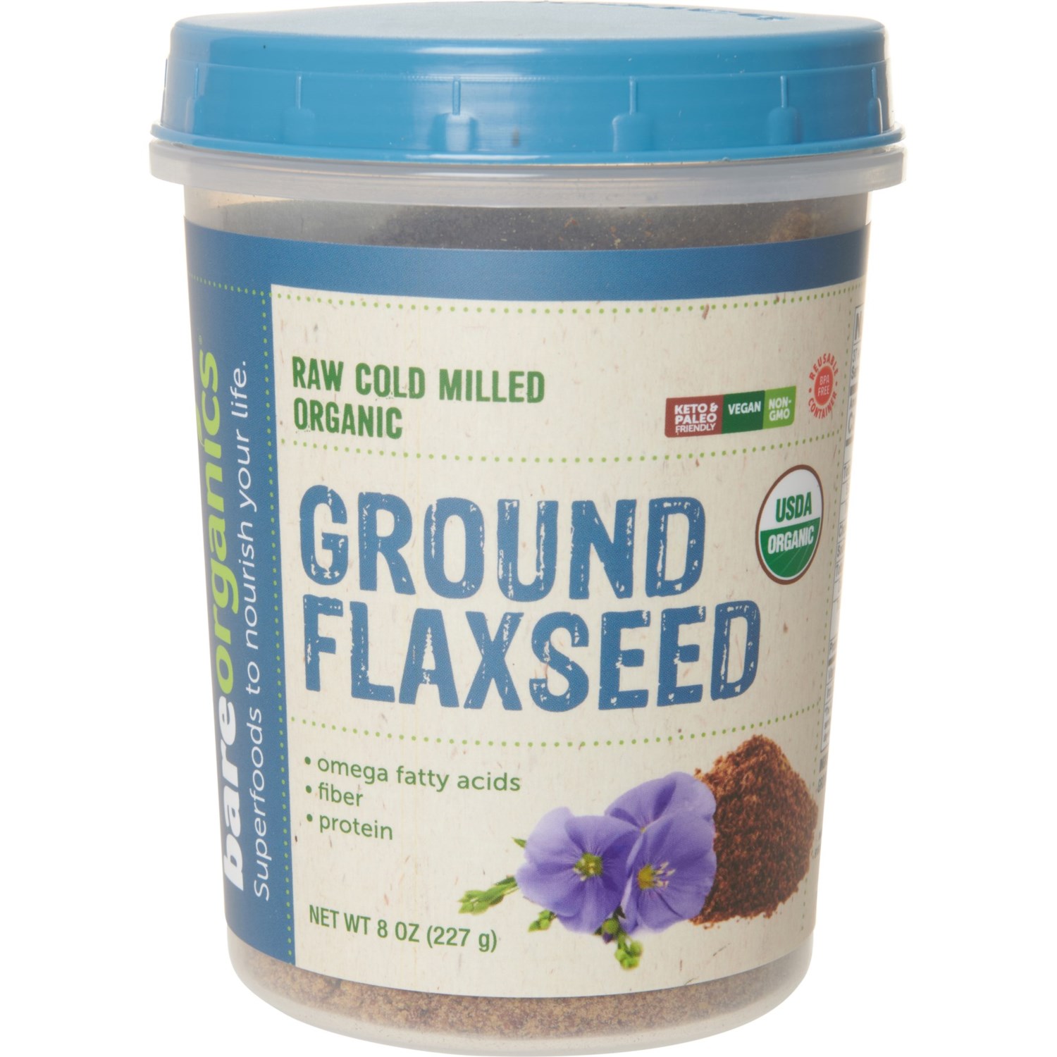 Raw Organic ColdMilled Ground Flaxseed Powder 8 oz