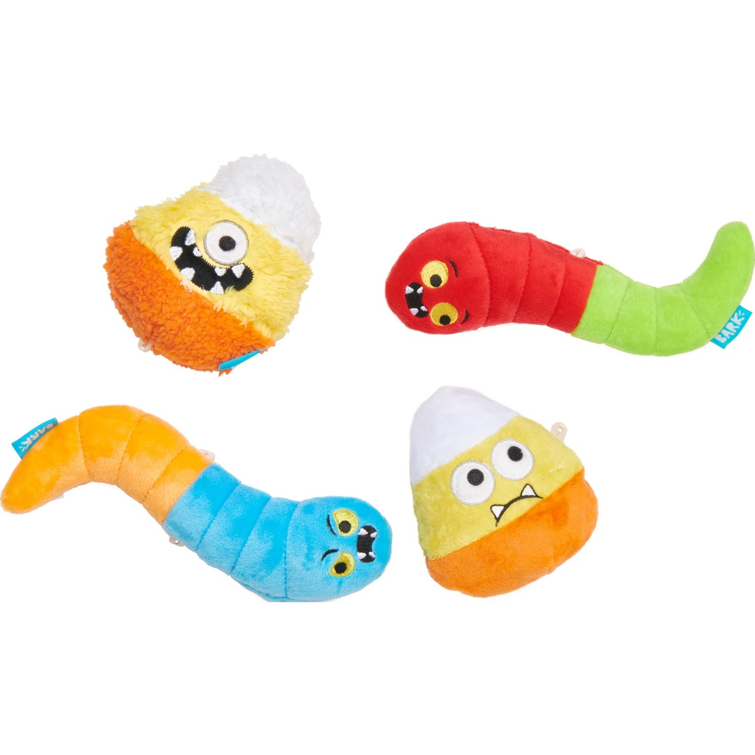 Bark Box Jaw Breakers Plush Dog Toys Set of 4, Squeaker Save 28