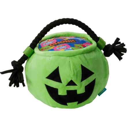 BARK Tricks & Treats Plush Treat Bag Dog Toy - 11”, Squeaker in Trick Or Treat Bag