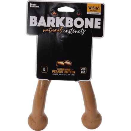 Barkbone Pet Qwerks Wishbone Nylon Dog Bone - Large in Peanut Butter