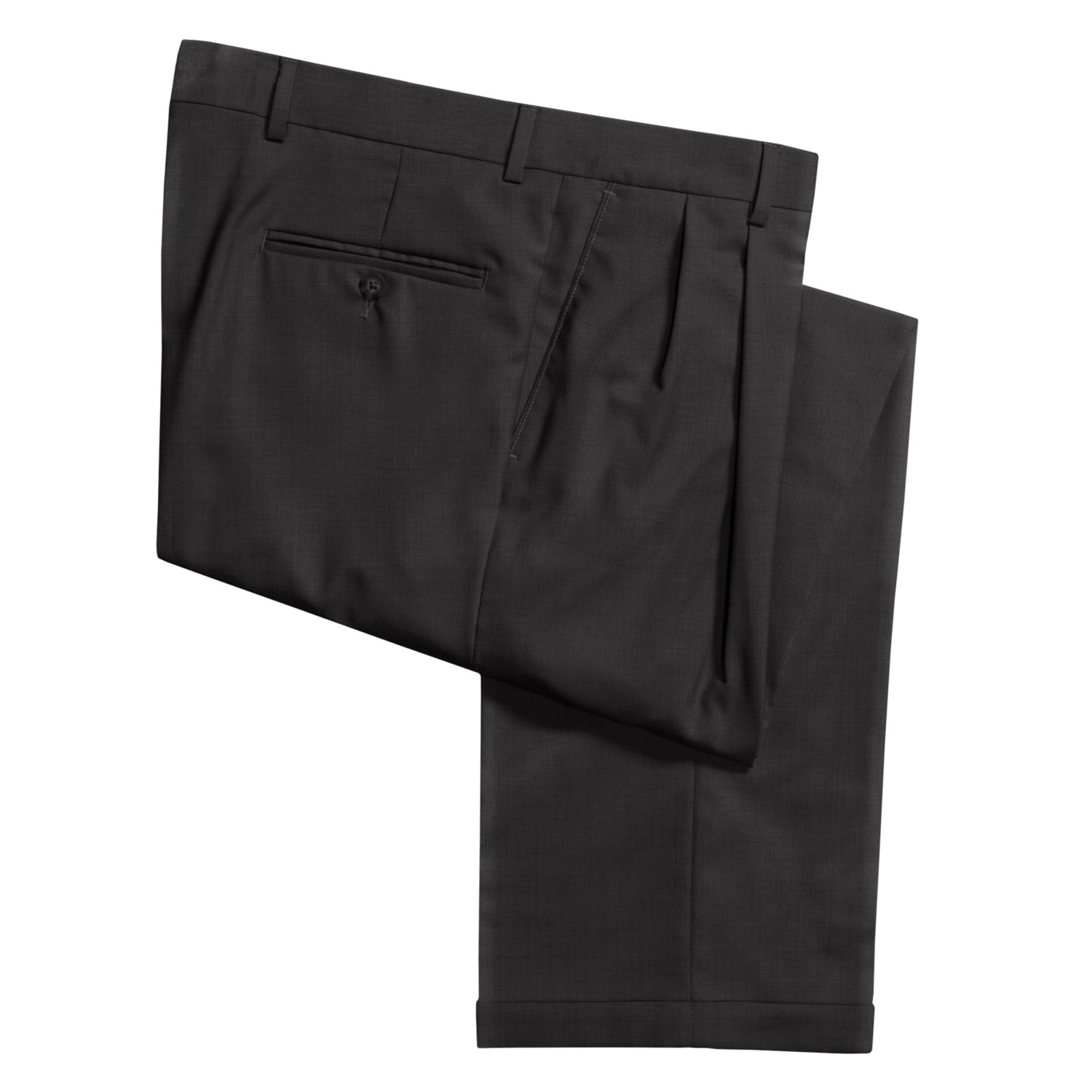 Barry Bricken Tropical Wool Dress Pants - Double Reverse Pleats (For ...