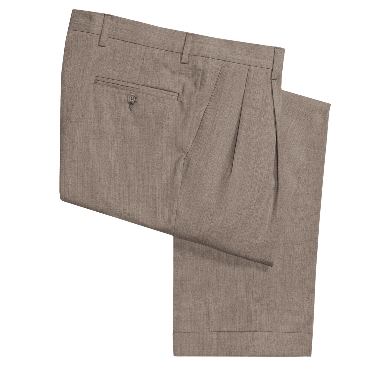 Barry Bricken Wool Gabardine Pants - Pleats, Cuffs (For Men) - Save 51%